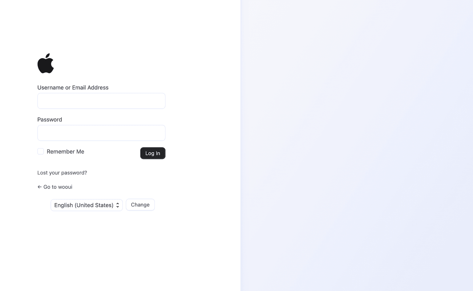 Modern login page interface showing custom branding and professional design