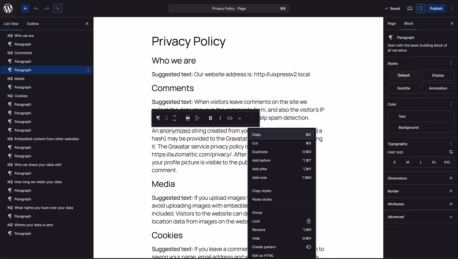 WordPress admin dark mode that actually works.